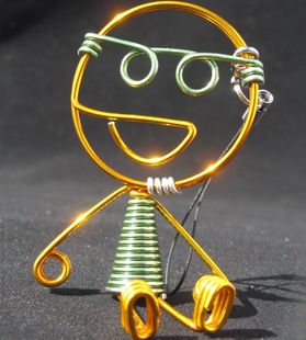 厦门创意礼品 手工笑脸挂件 铝丝表情娃娃 铝线大头娃娃工艺品