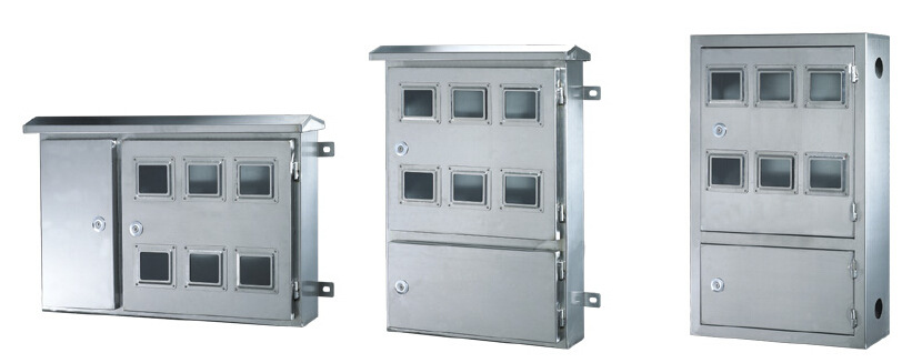 厂家生产不锈钢单相电表箱 上下开门样式配电箱 室内外控制箱