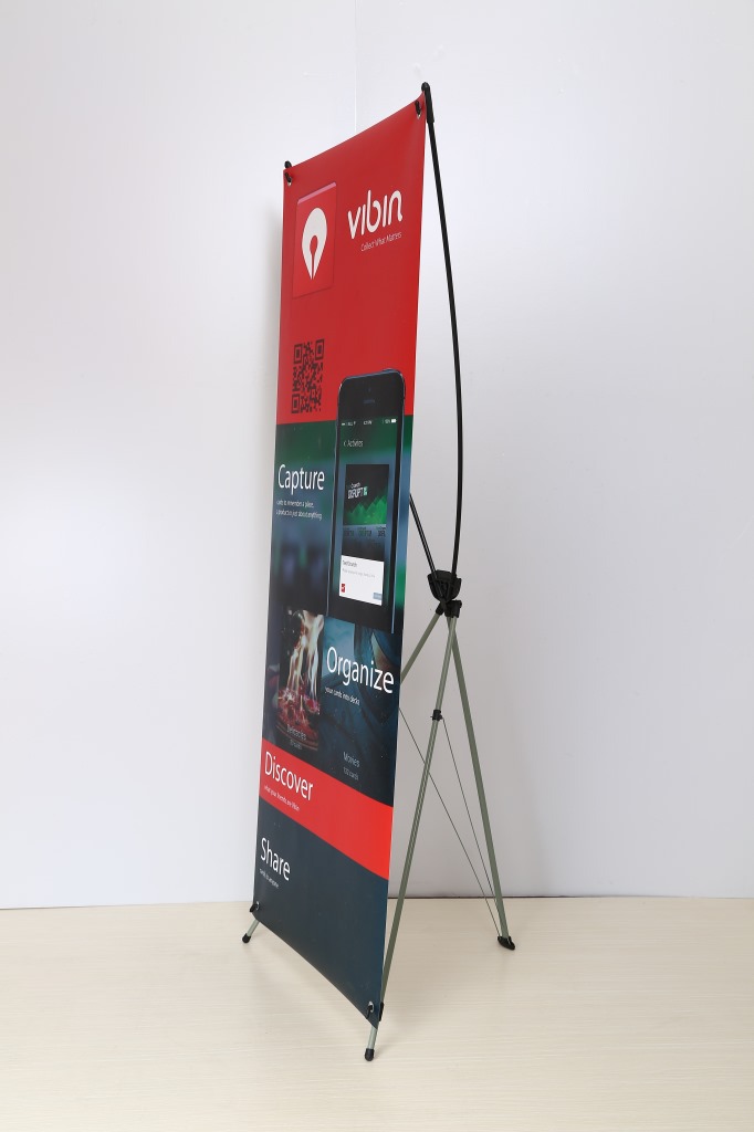 新品韩式展架 高质量展览器材出售 半圆式新韩式x展架 写真喷绘