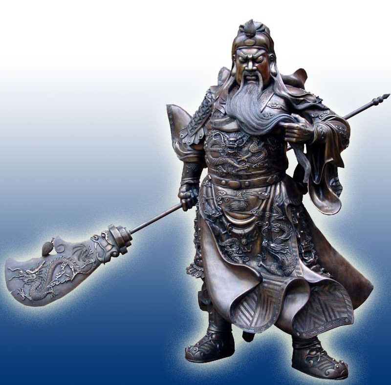 大师级铜雕像 气势流关云长 关帝纯铜关羽雕塑佛像镇宅招财大摆件