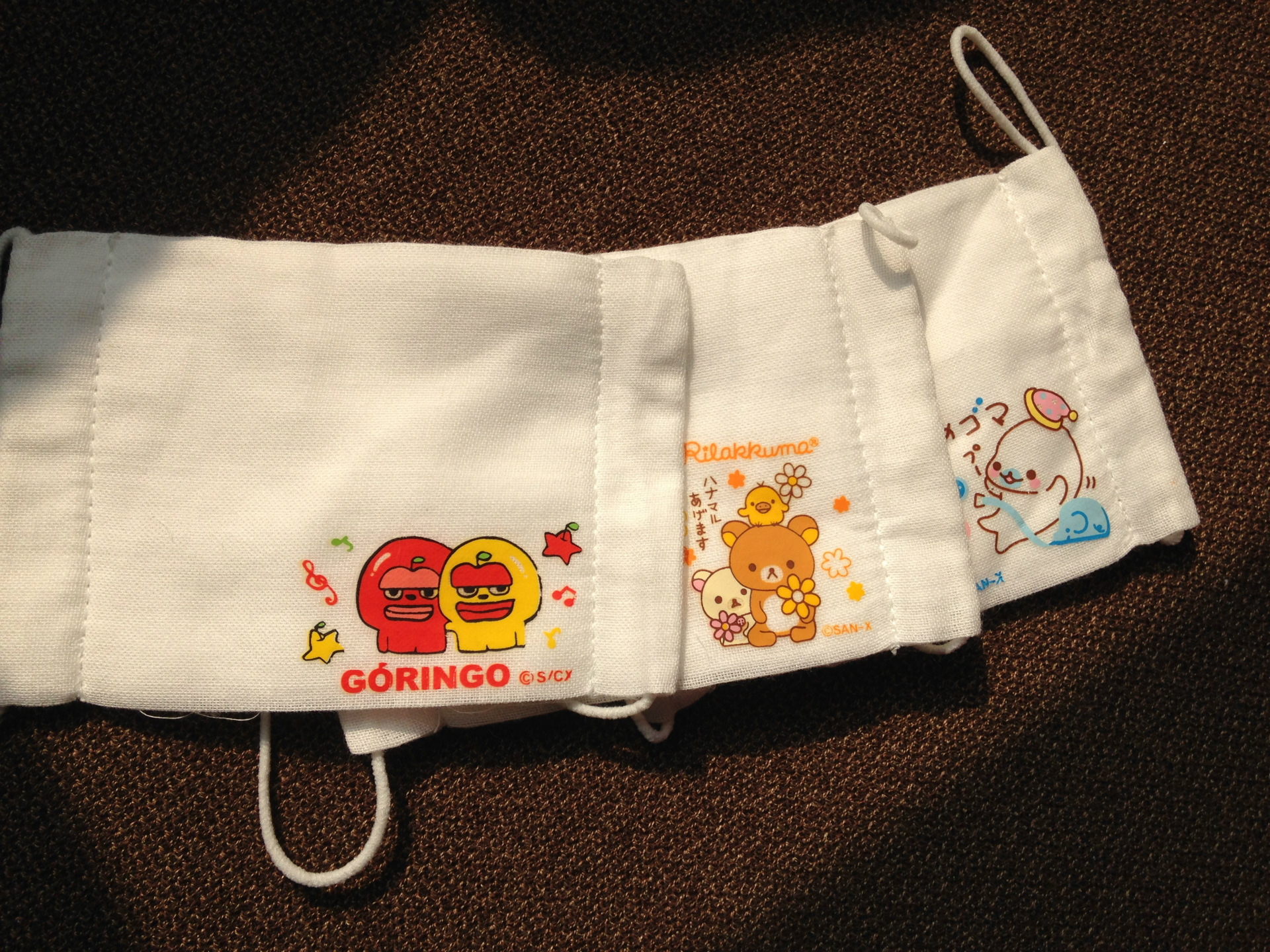 日本原单12层全棉纱布卡通可爱防尘防护宝宝儿童口罩