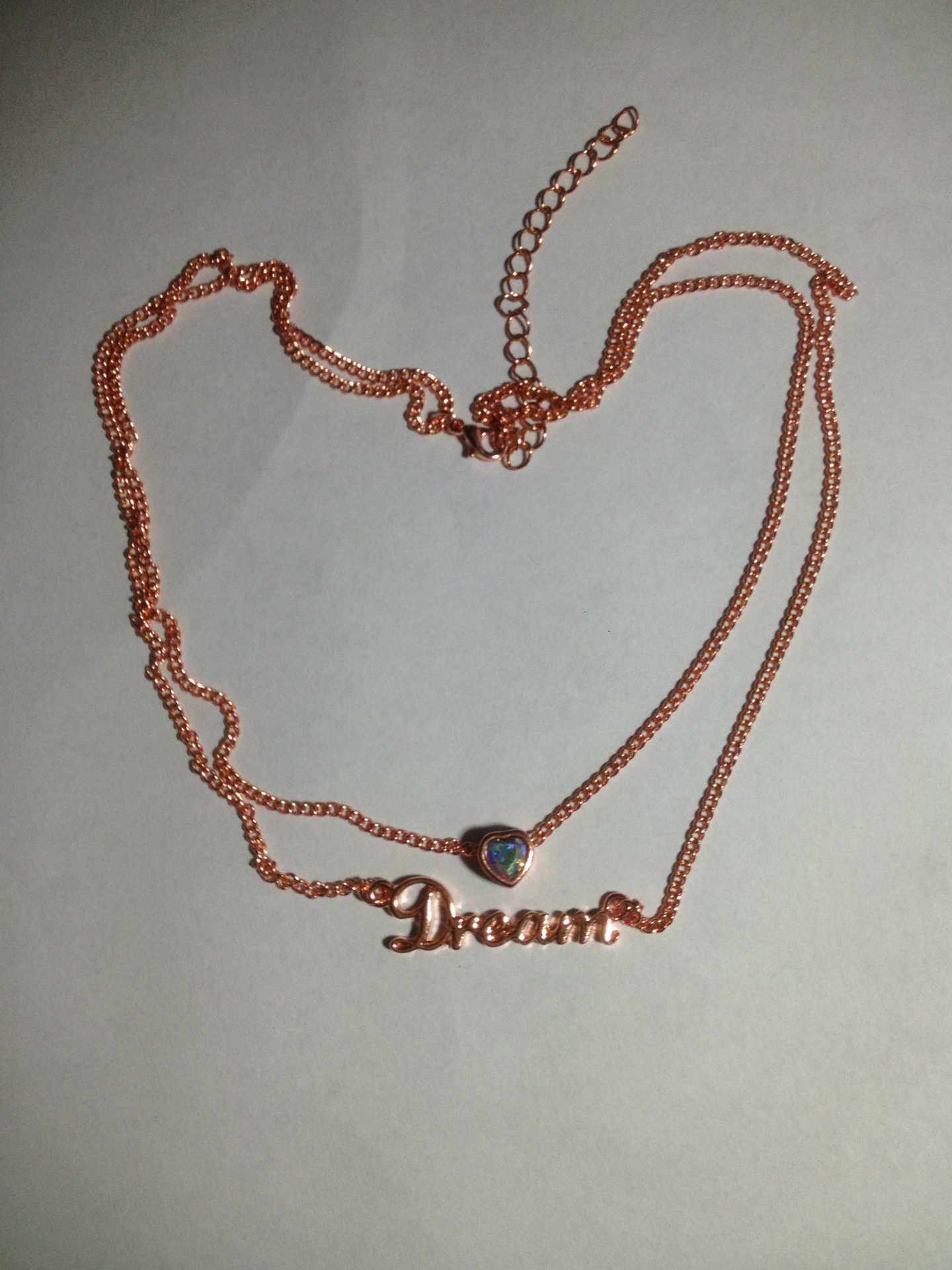 供应母项链 dream项链,心想事成项链 心形字母项链 合金套链