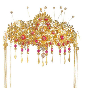 新娘凤冠 婚庆饰品 古装头饰 发簪 秀禾服配饰 古典 中国风