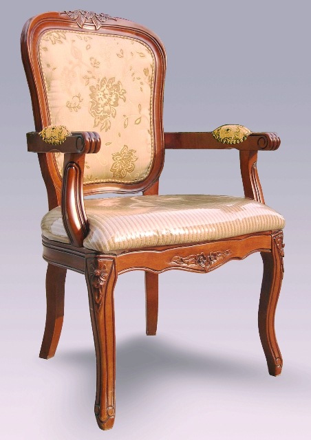 简欧休闲椅 实木餐椅 欧式扶手椅 欧式餐椅 酒店专用无扶手凳648