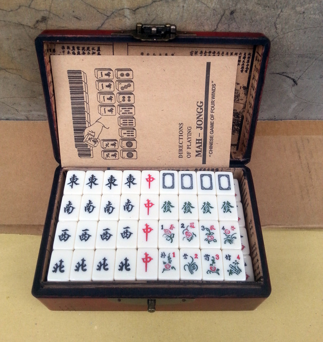 正品出口22#密胺旅游麻将 小号便携娱乐麻将 高档礼品牙黄麻将