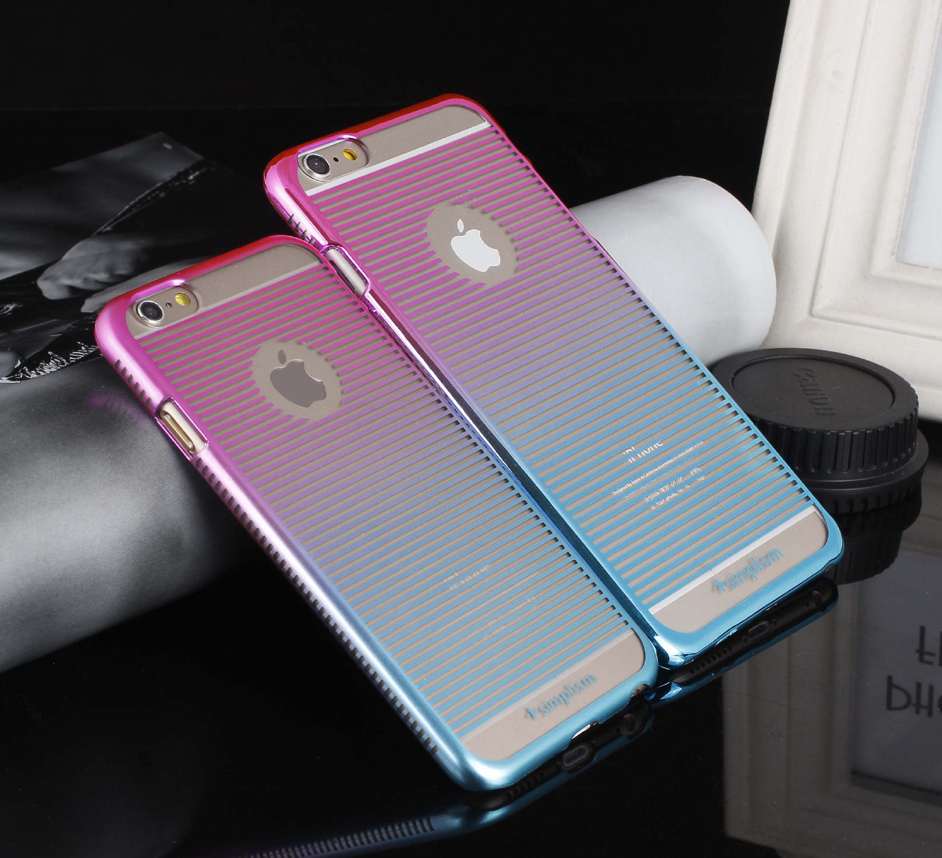 新款iphone6手机壳渐变色 6 plus鸡尾酒手机壳 透明电镀外壳