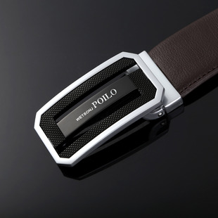 2015新款屈臣保罗牛皮腰带男士真皮皮带复古风格平滑扣 一件代发