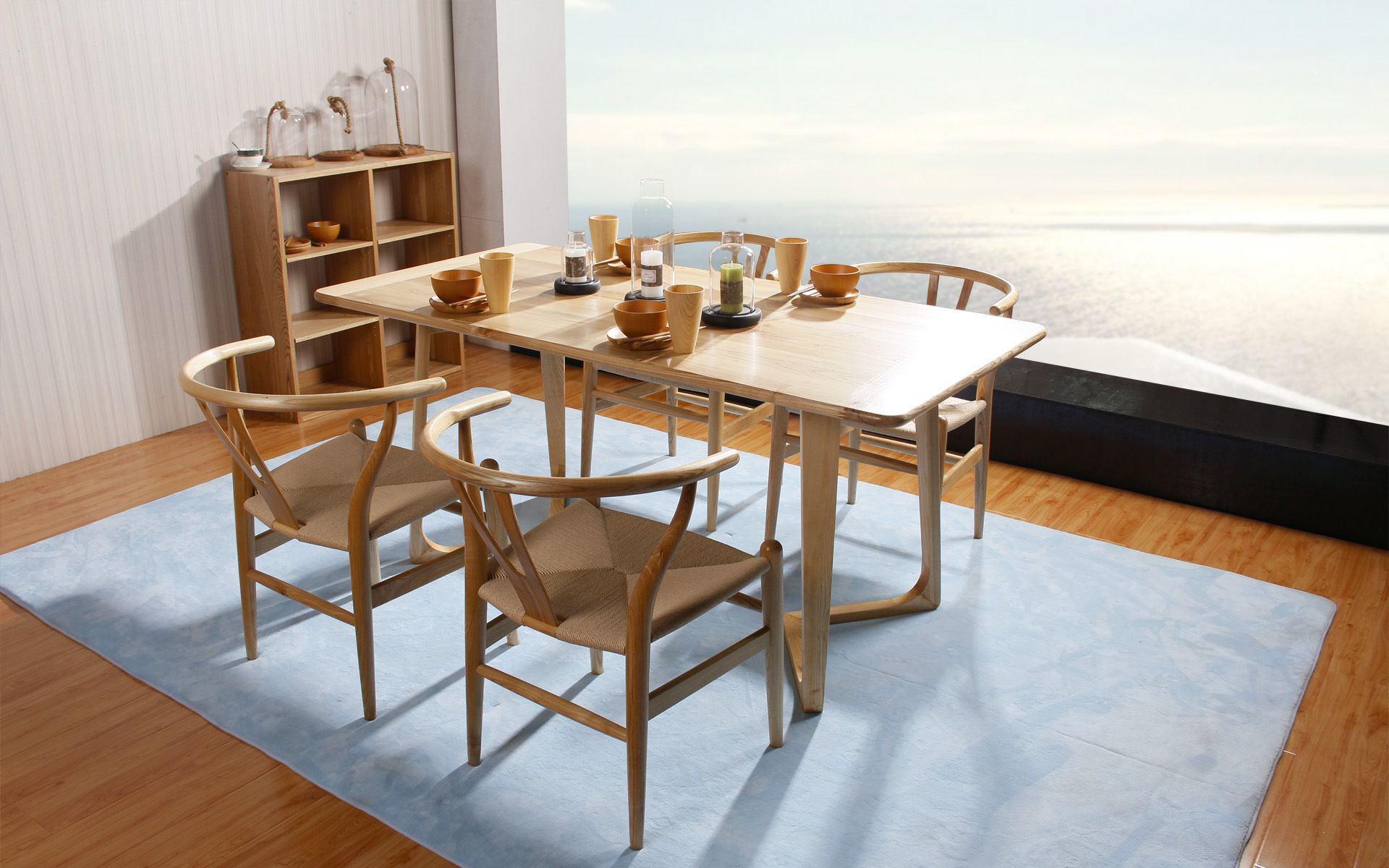 厂家直销美式水曲柳酒店工程北欧实木餐椅y椅设计师家具咖啡椅子