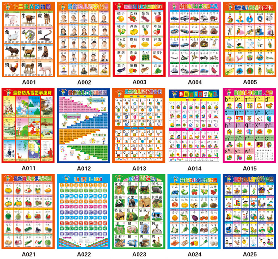代卖 特价婴幼儿童早教挂图/宝宝认知识字挂图/启蒙挂图 益智玩具