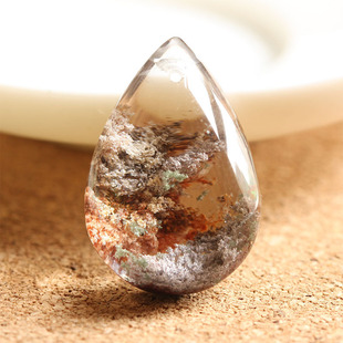 纯天然纯墨绿无红皮半盆聚宝盆绿幽灵手链 异象石绿幽灵水晶手串