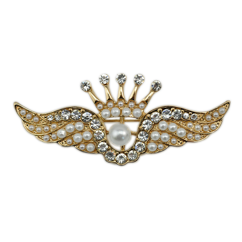 韩版时尚天使皇冠胸花 韩国流行胸针 丝巾扣配饰两用胸针