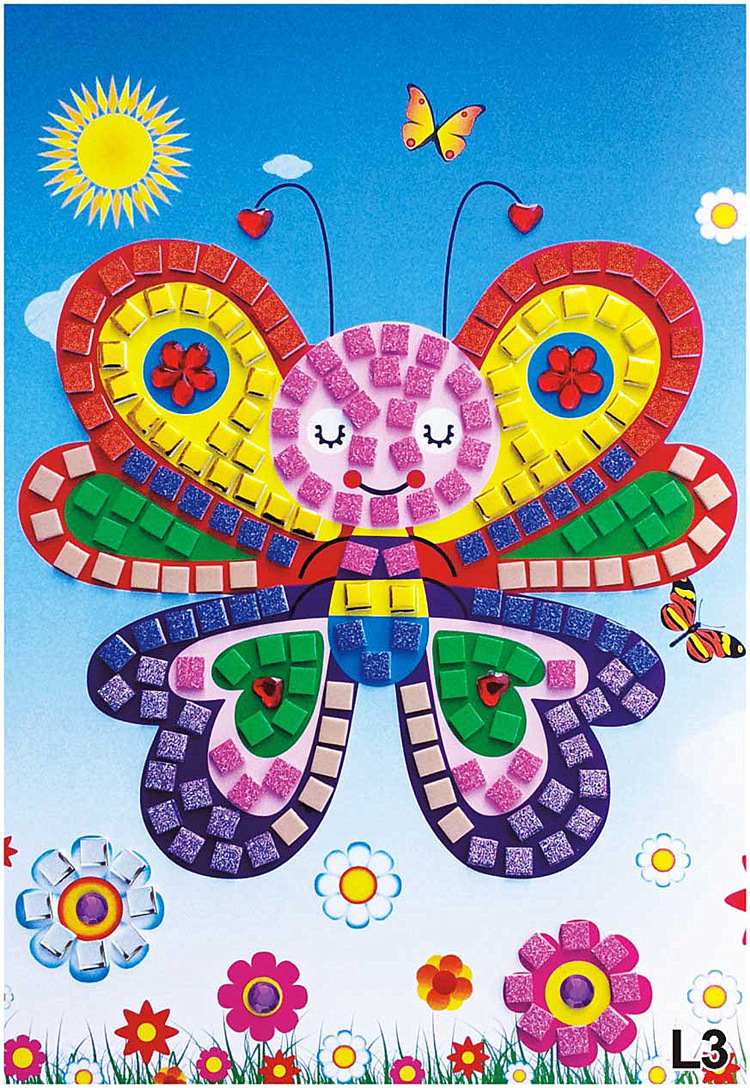 浙江金华l系列12款马赛克贴画 闪亮钻石贴画立体eva粘贴画价格 - 中国