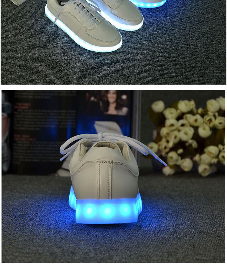2014欧洲站simulation夜发光鞋led情侣男女休闲板鞋usb充电灯光鞋图片