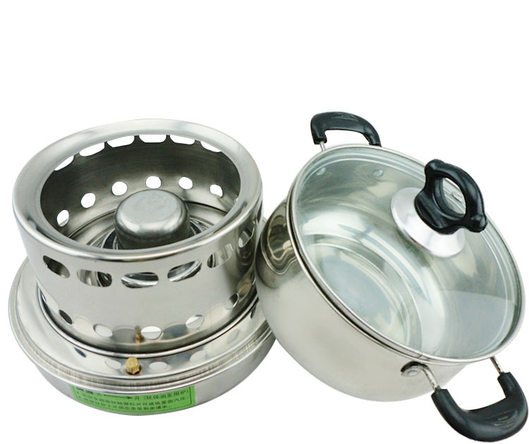 chafing dish 火锅店专用 个人自助单人小火锅 不锈钢液体酒精炉