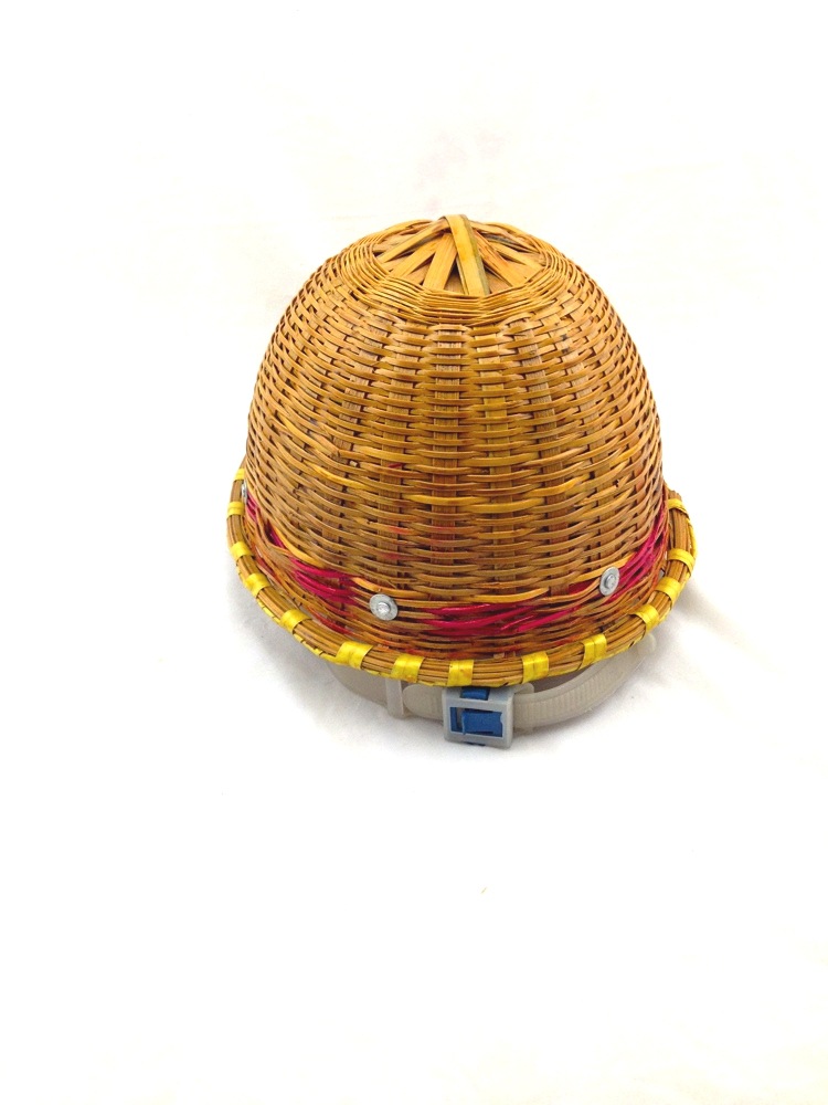 竹编安全帽/夏季透气安全帽/ 工地竹子藤安全帽/ 防护帽