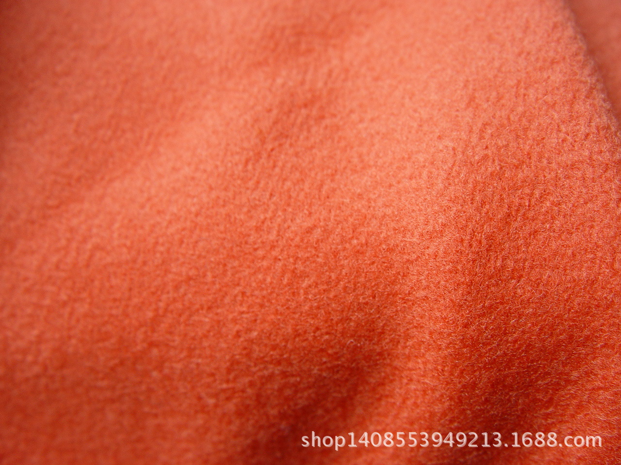 现货供应 橘色羊绒羊毛布料 外套大衣女装高档面料 靓丽顺滑