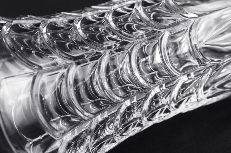 鳞片系列明水晶玻璃花瓶水培花插花瓶家居饰品摆件工艺品礼品