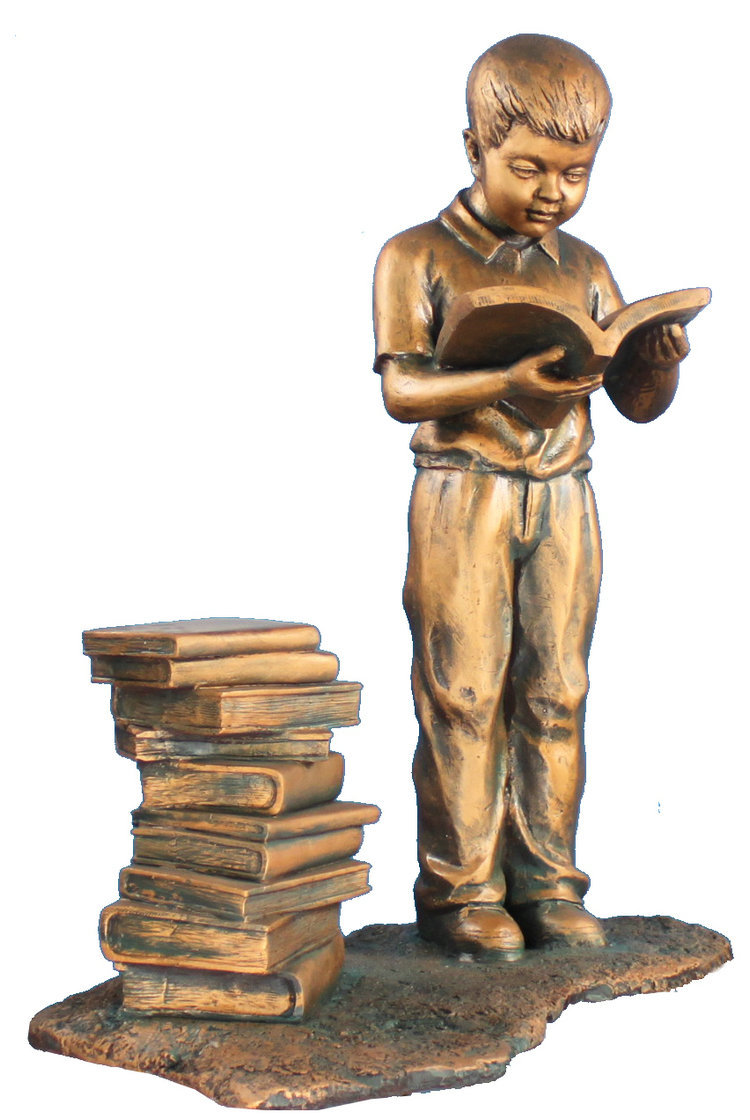 生产销售 景观小品雕塑 "读书小男孩"雕塑小品 dsds-004