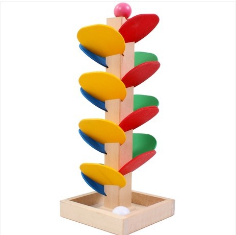 创意的滚珠游戏 树造型 儿童桌面玩具 颜色随意拼搭