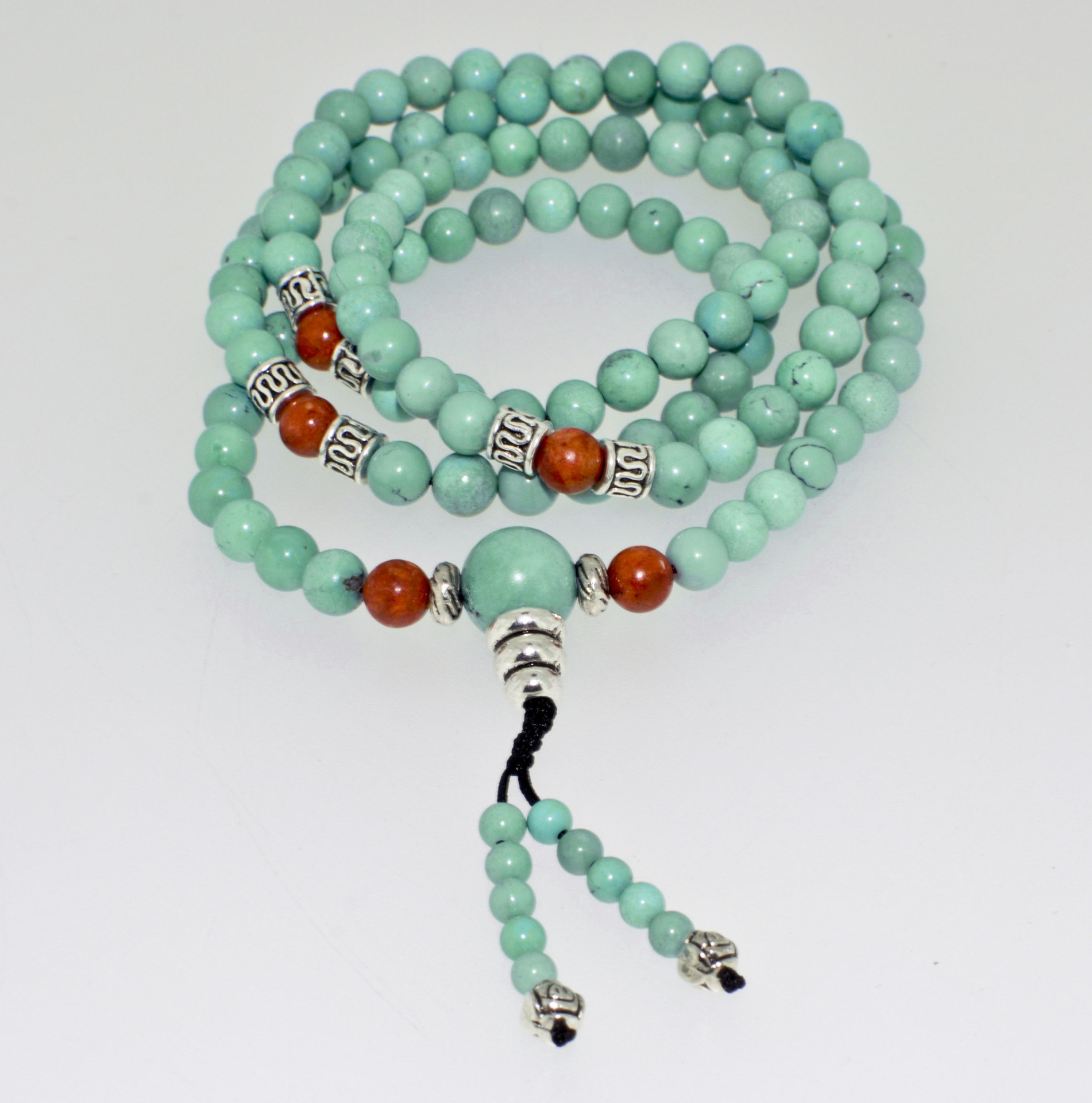 【东华宝】天然绿松石 108佛珠手链 辟邪助运念珠饰品 批发零售