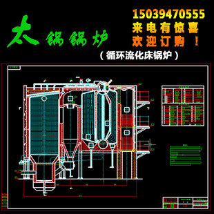 新型循環流化床蒸汽鍋爐 節能型蒸汽鍋爐 潔淨的燃燒技術鍋爐