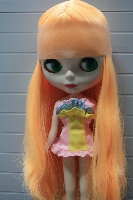blythe 小布娃娃/b女/大头妹 桔色卷发裸娃 适合改娃图片_19