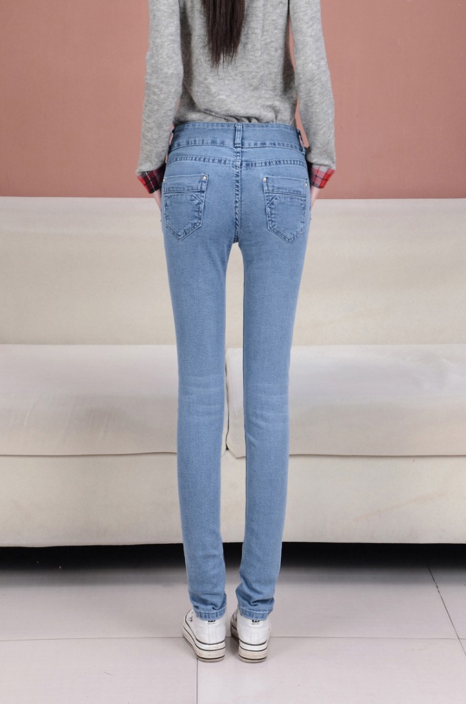 秋冬新款高腰哈伦裤女式牛仔裤代发 新款韩国女士牛仔裤女长裤子