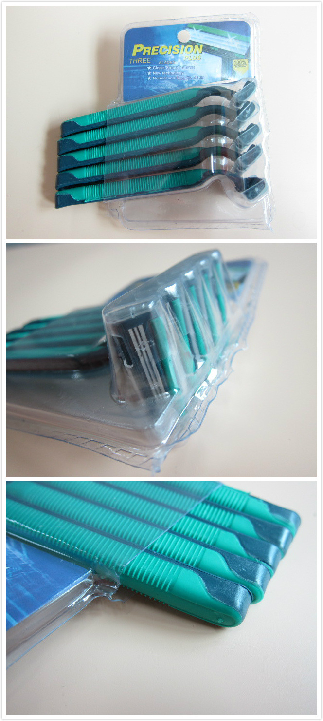 三层刀片一次性女士剃毛刀 超值5支装女士手动除毛器 男士剃须刀