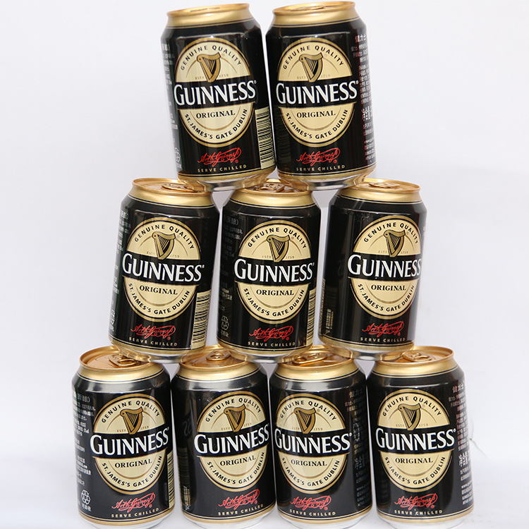 马来西亚原装进口啤酒批发 健力士黑啤 guinness听装啤酒