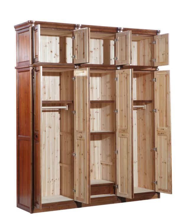 全杉木柜子 六门杉木柜子 8160#柜子 加顶柜子南康家具