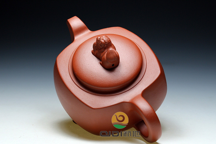 名家正品宜兴紫砂壶工作室直销周国洪全手工朱泥威震四方320毫升