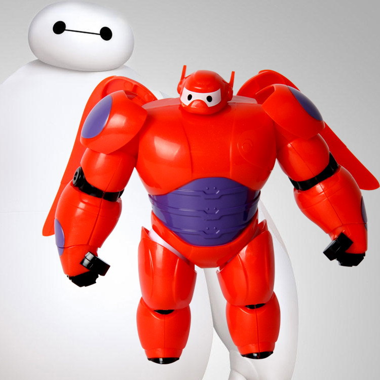 Brand Super Marines Big Hero 6 Baymax White Fat &Red Armor Robot Doll ...