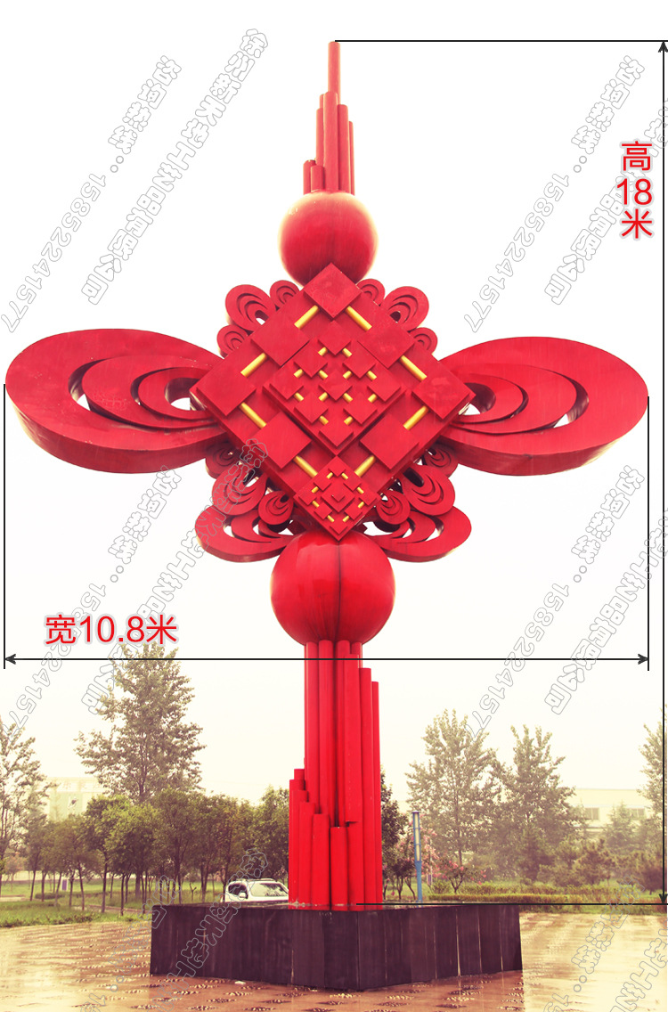超大中国结 特大钢架中国结 大型中国结 广场中国结