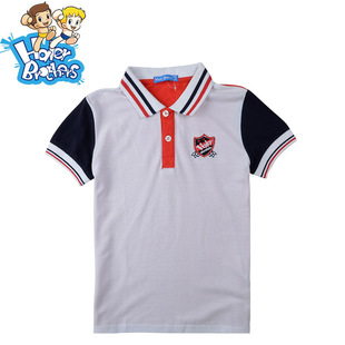 售完厂家夏装童t恤 中大童装专柜正品海尔兄弟短袖t恤23