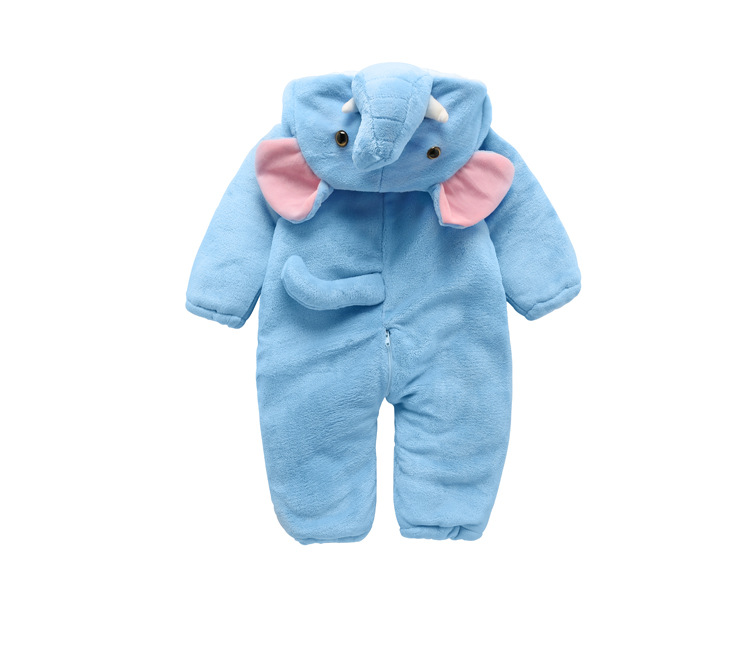婴儿衣服加厚小象动物造型哈衣 宝宝连体衣 爬服长袖冬款 t276图片_20