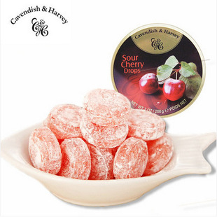 德国原装进口 欧洲酸樱桃味嘉云糖 硬糖糖果 送人礼品 铁盒装200g