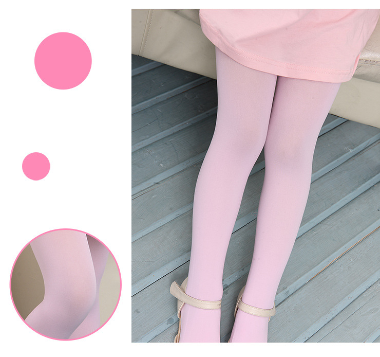 舞蹈袜 儿童连裤袜 糖果色天鹅绒打底袜子女童白色舞蹈连袜 批发