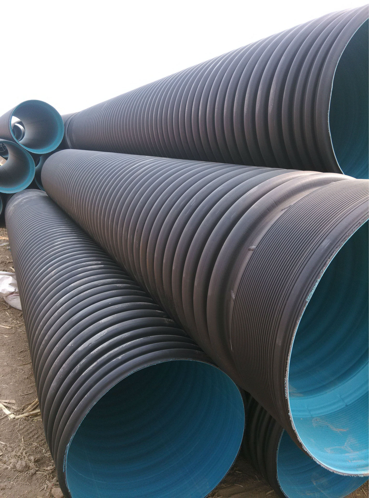 hdpe双壁波纹管110-800 大口径排污排水管 厂家直销