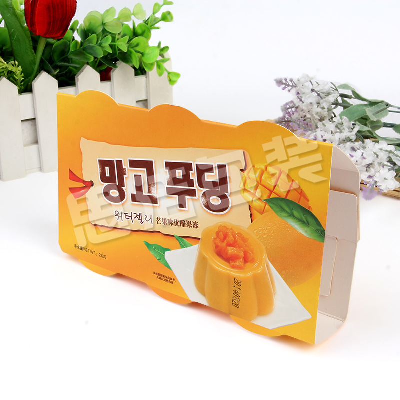 四色印刷果冻盒 400g白卡纸纸盒供应 厂家专业定制食品包装盒