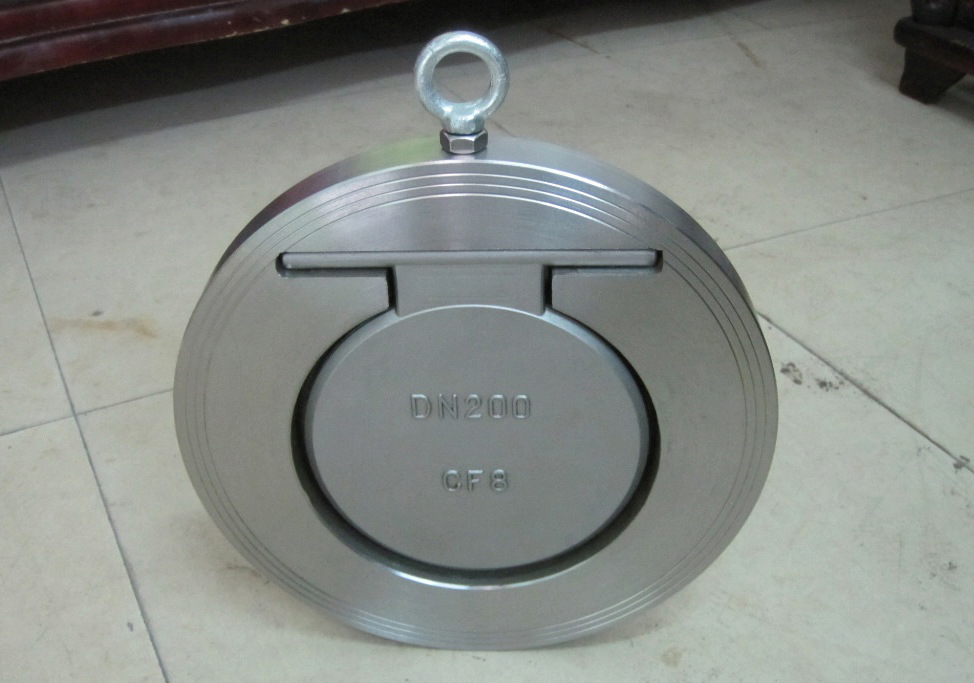 厂家直销h74h不锈钢对夹圆片式止回阀 对夹止回阀 不锈钢阀门