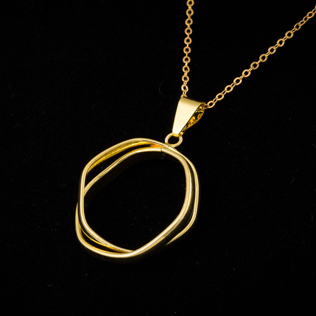 厂家现货 黄铜镀金吊坠 镀18k黄金项坠 高仿真金首饰 速卖通热卖