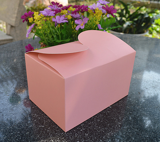 韩国烘焙包装 粉色对卡蛋糕盒 饼干盒 蛋挞盒 点心盒l号 批发