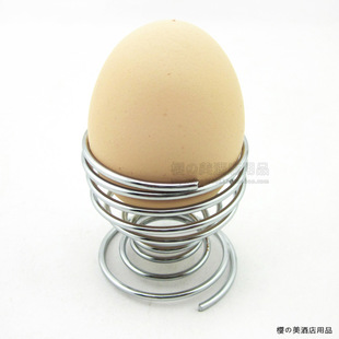 不锈钢金属鸡蛋架子蛋托弹簧架子厨房用品蒸蛋架置蛋架银色