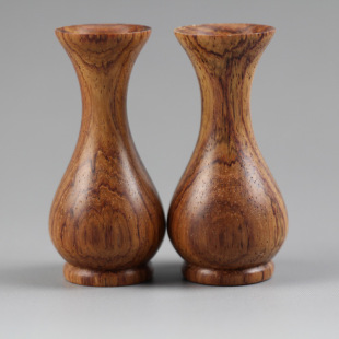 大叶 黄花梨木手把件 花瓶把件 木质花瓶 手把玩小瓶子 送老人