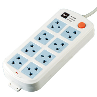 得力3996电源插座 2.8m 三孔插排/接线板/插线板/电源转换器/插座