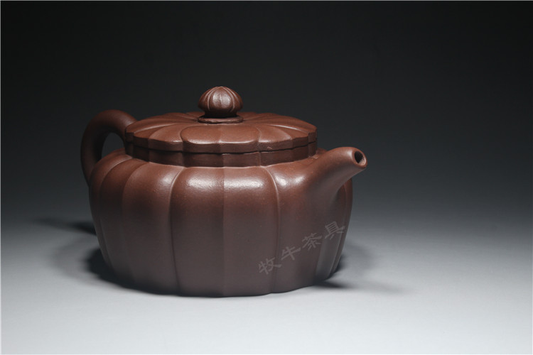 蒋华仙高难度紫砂壶合菱德钟壶350ml 宜兴原矿紫泥制壶师傅制作