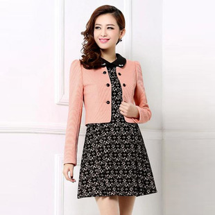 梦卓名2014春季最新款两件套裙 时尚修身女装套装