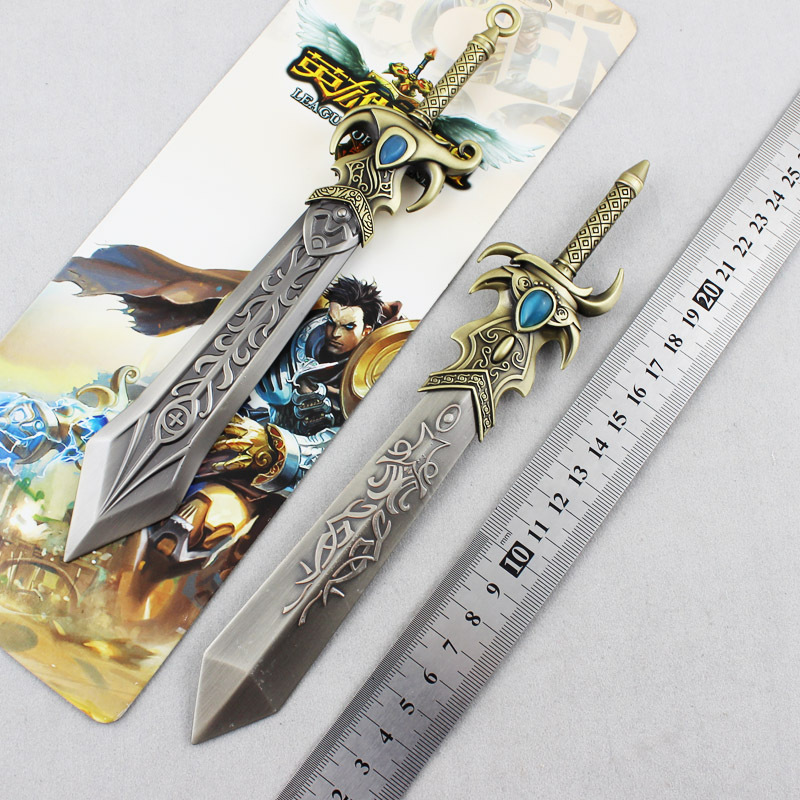 英雄联盟lol周边 30厘米 德玛西亚之力盖伦大剑 带皮套 武器道具图片