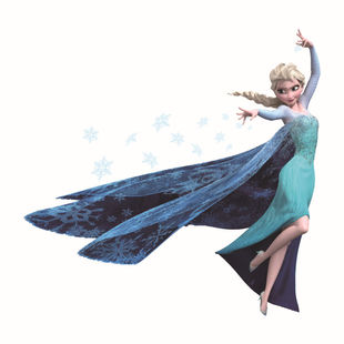 zy1418新款冰雪奇缘艾莎卧室外贸儿童房幼儿园可移除墙贴纸批发