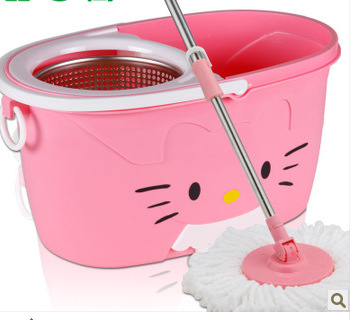 hello kitty 好神拖 双驱动 手压旋转拖把 卡通拖把 抹布
